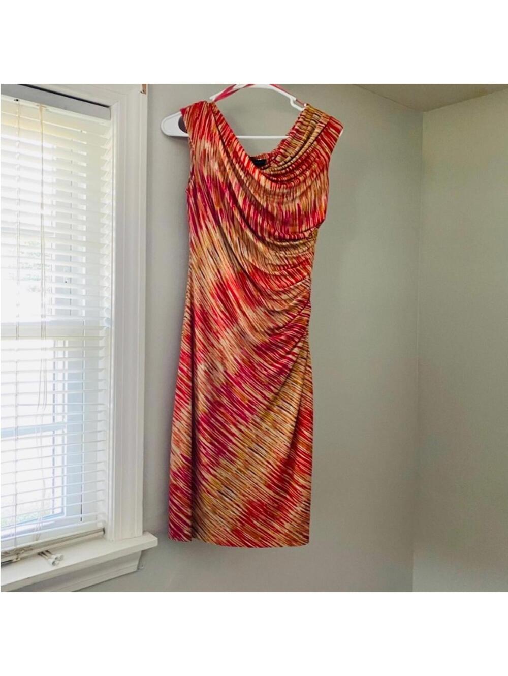 Vince Camuto Women's Multicolor Ruched Sheath Dress Size S